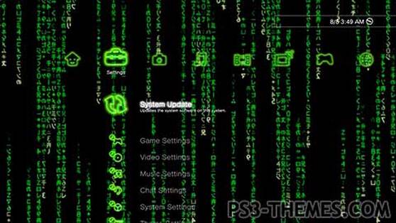 Matrix Code Animated theme preview
