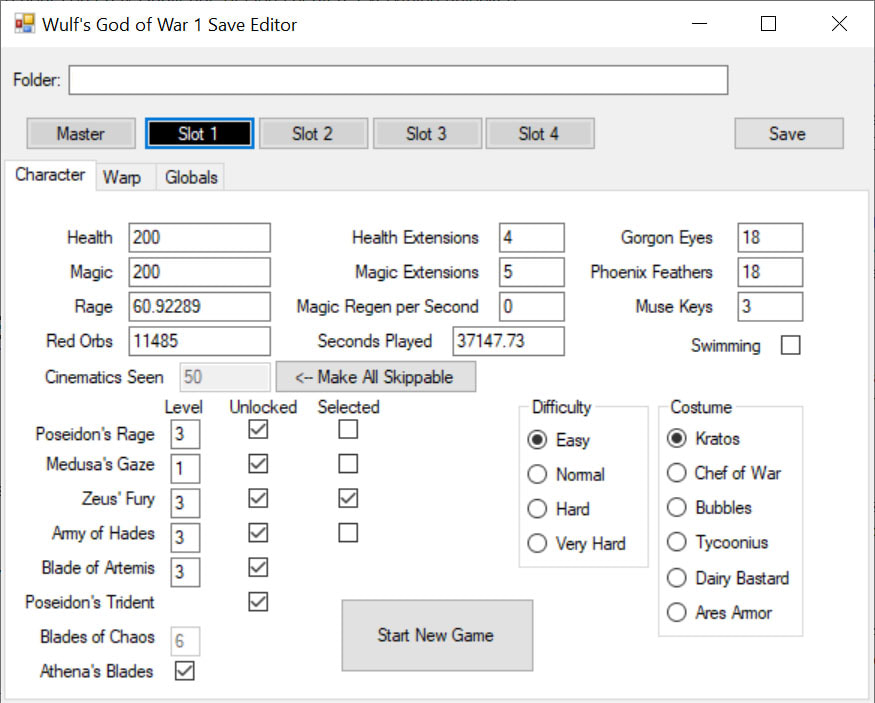 GoWSaveEdit edit window
