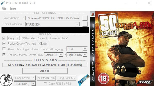 PS3 Cover Tool fetching covers