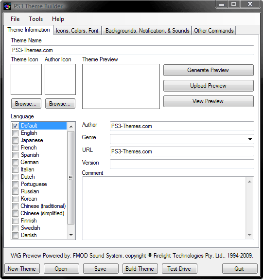 PS3 Theme Builder