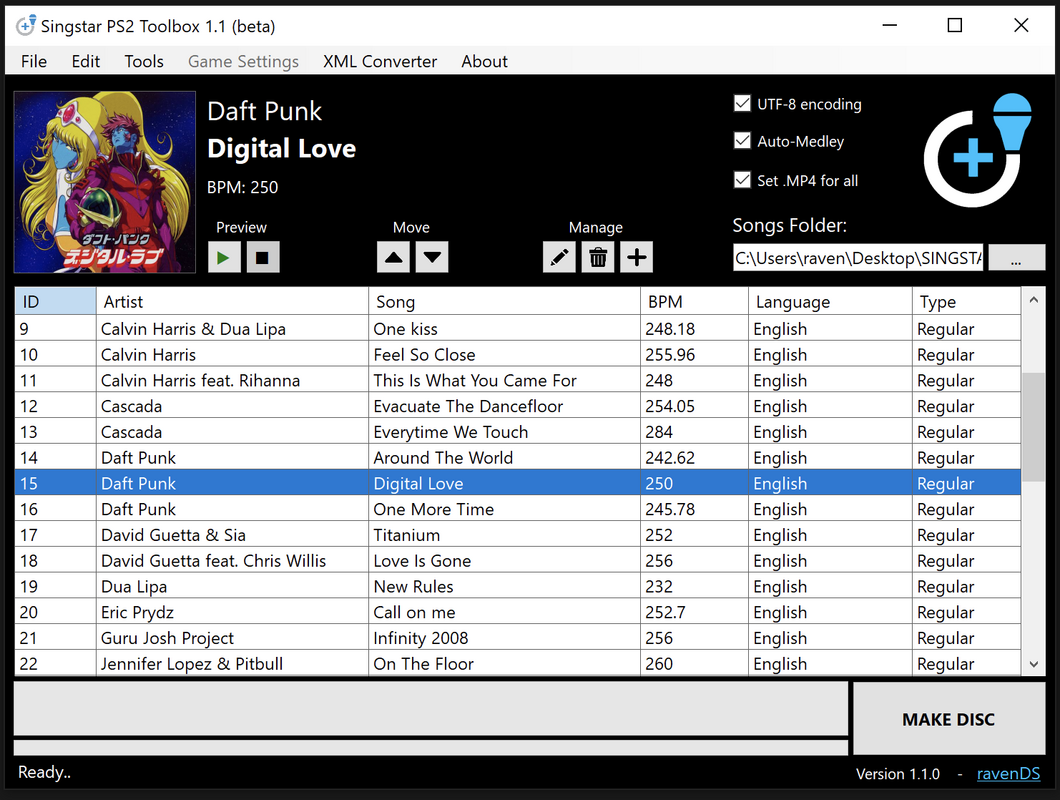 SingStar Toolbox